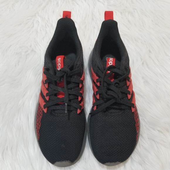 ADIDAS CloudFoam Comfort Sneakers Black With Red SIZE 7.5 Men,Women 8.5 - Picture 3 of 17